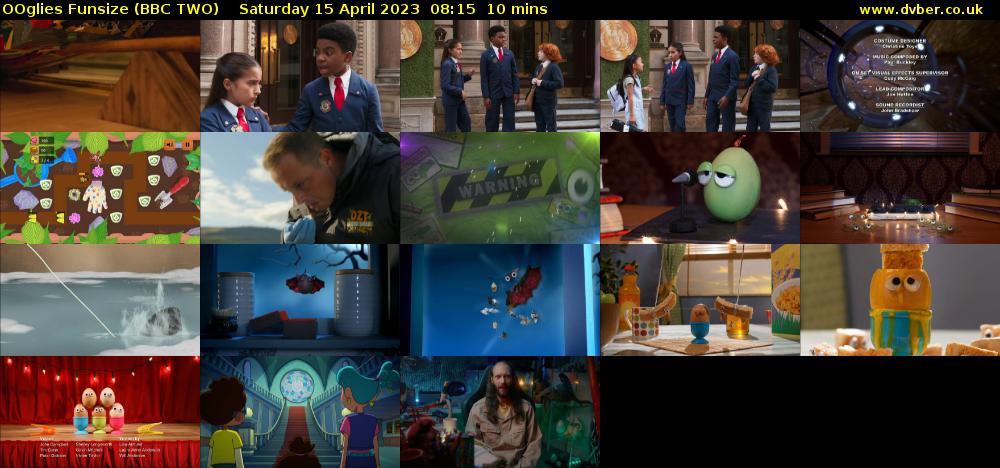 OOglies Funsize (BBC TWO) Saturday 15 April 2023 08:15 - 08:25