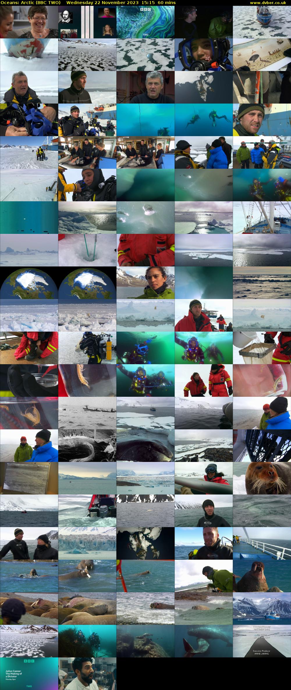 Oceans: Arctic (BBC TWO) Wednesday 22 November 2023 15:15 - 16:15