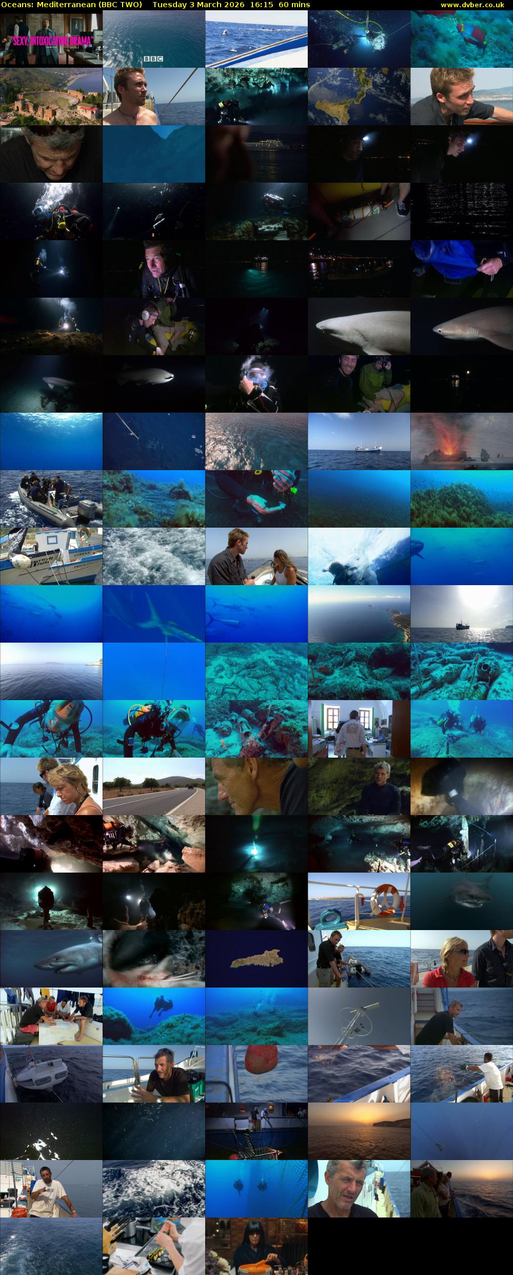 Oceans: Mediterranean (BBC TWO) Tuesday 3 March 2026 16:15 - 17:15