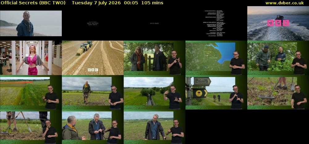Official Secrets (BBC TWO) Tuesday 7 July 2026 00:05 - 01:50
