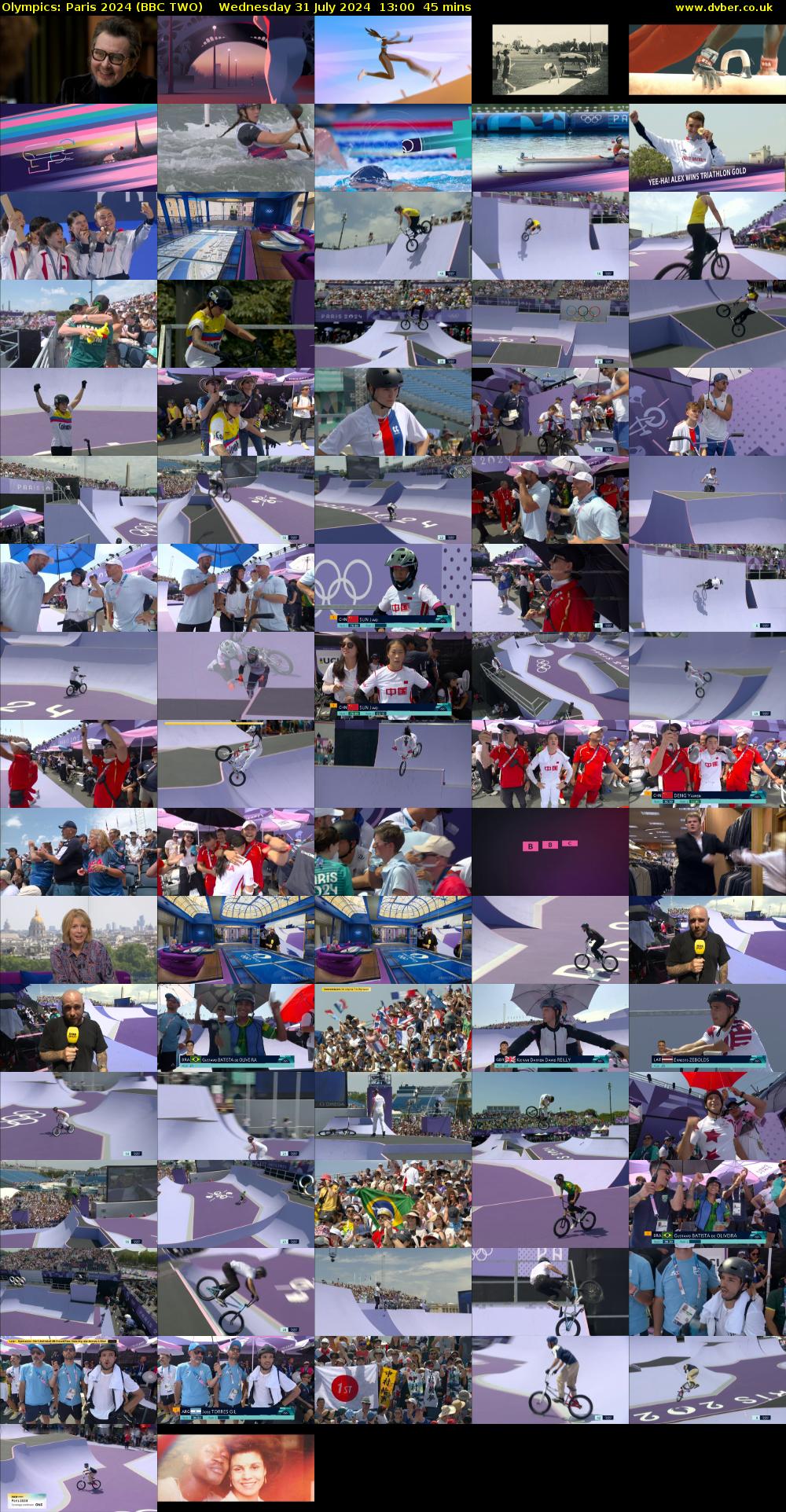 Olympics: Paris 2024 (BBC TWO) Wednesday 31 July 2024 13:00 - 13:45