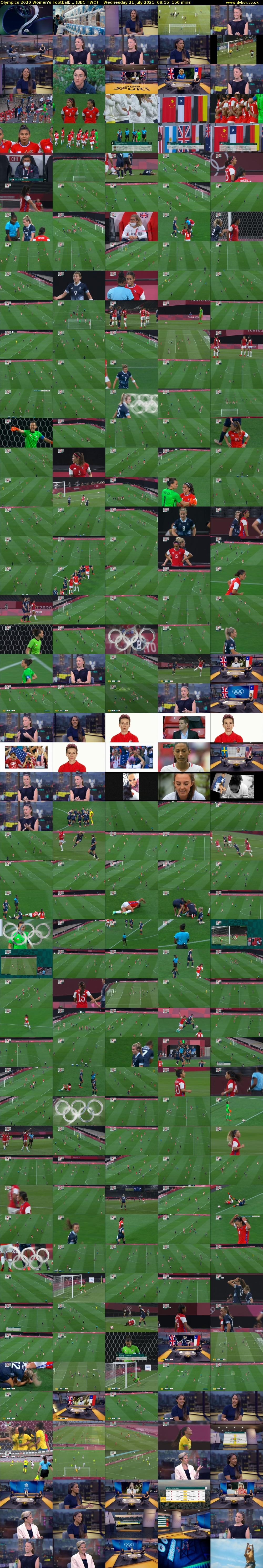 Olympics 2020 Women's Football:... (BBC TWO) Wednesday 21 July 2021 08:15 - 10:45