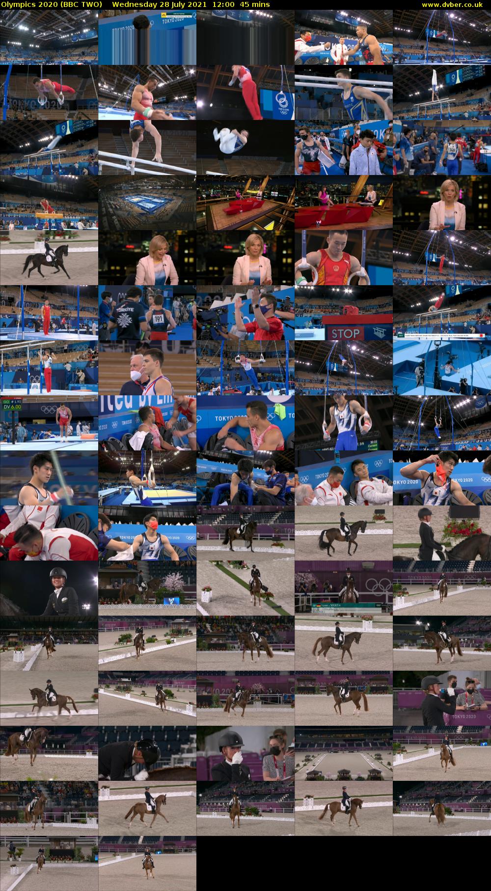 Olympics 2020 (BBC TWO) Wednesday 28 July 2021 12:00 - 12:45