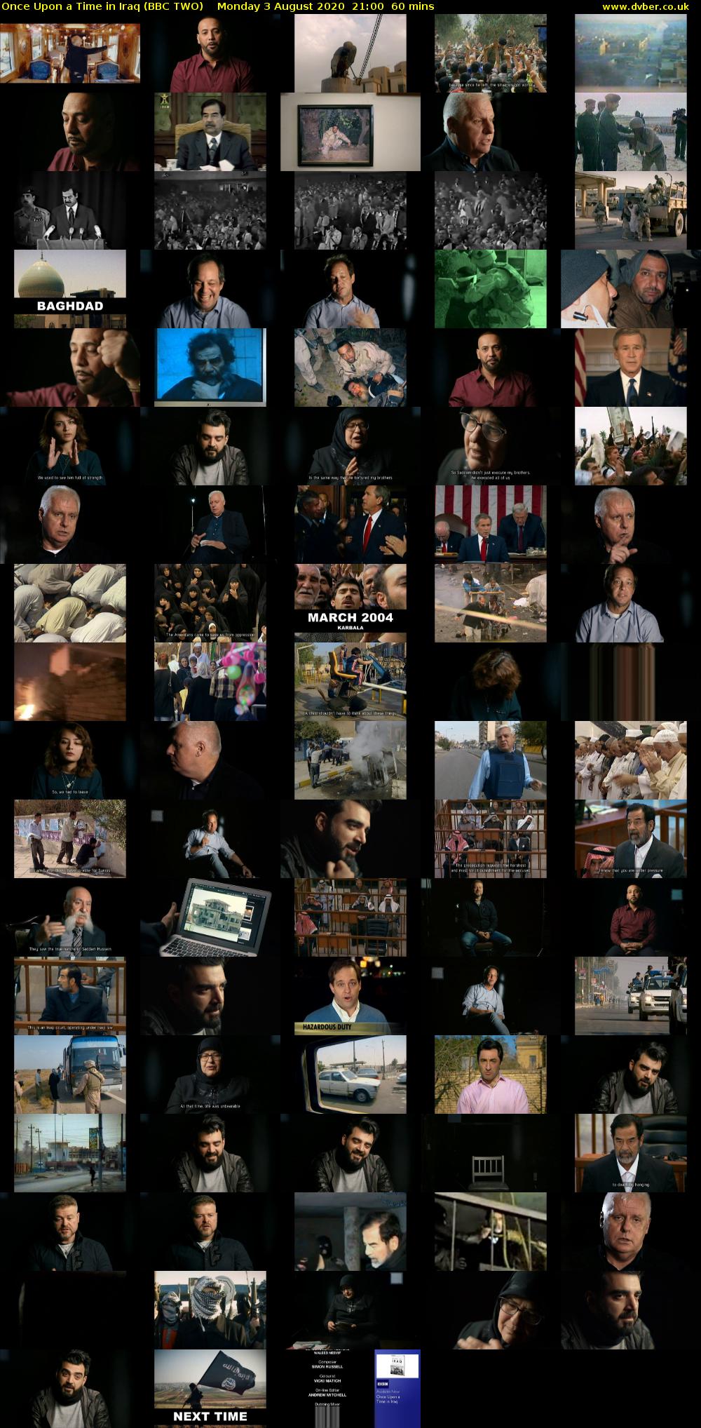 Once Upon a Time in Iraq (BBC TWO) Monday 3 August 2020 21:00 - 22:00