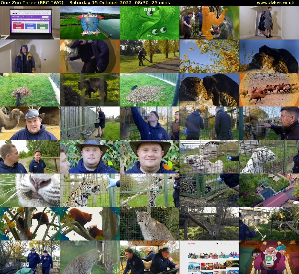 One Zoo Three (BBC TWO) Saturday 15 October 2022 08:30 - 08:55