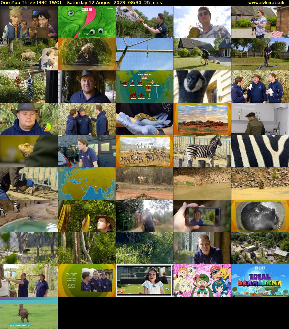 One Zoo Three (BBC TWO) Saturday 12 August 2023 08:30 - 08:55