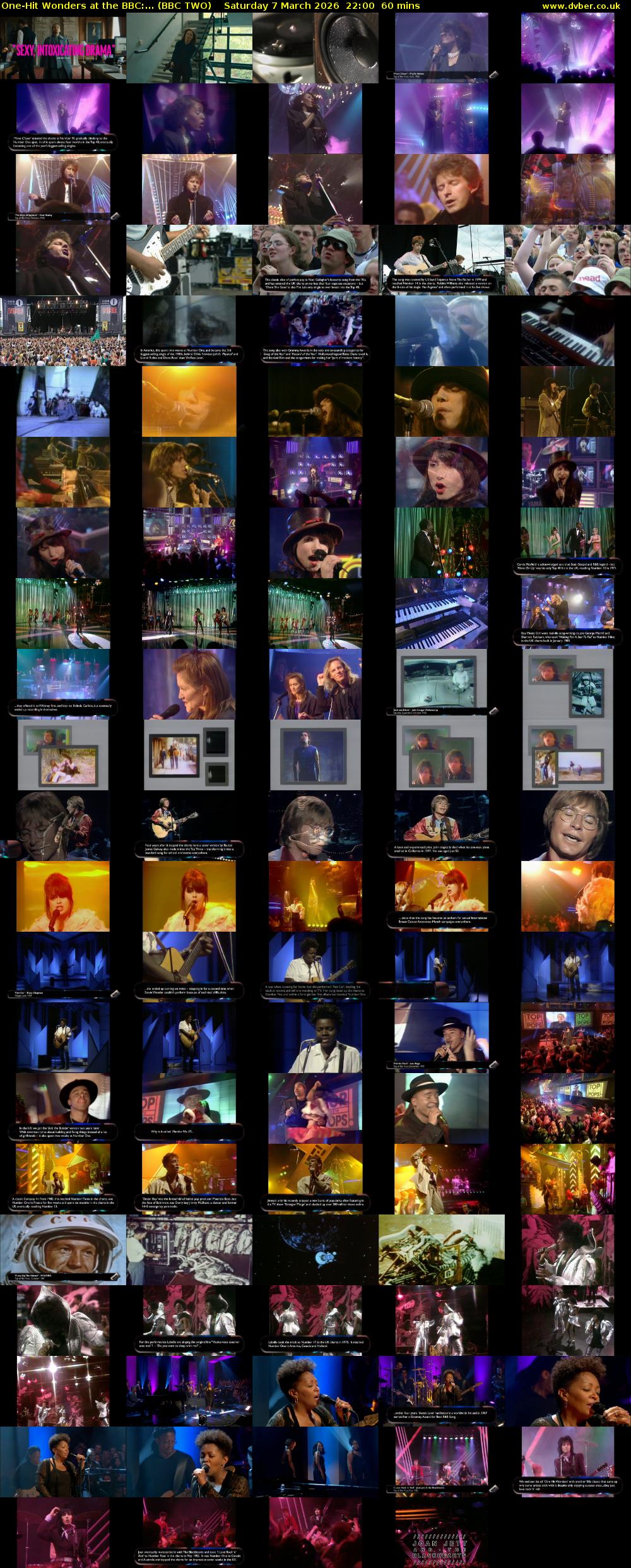 One-Hit Wonders at the BBC:... (BBC TWO) Saturday 7 March 2026 22:00 - 23:00