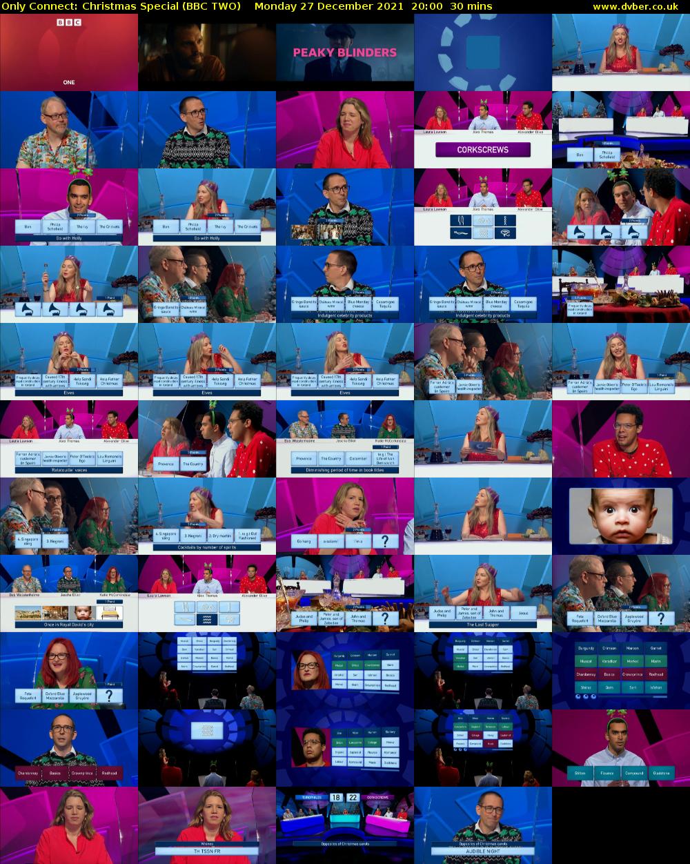 Only Connect: Christmas Special (BBC TWO) Monday 27 December 2021 20:00 - 20:30