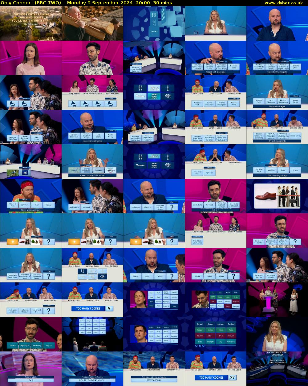 Only Connect (BBC TWO) Monday 9 September 2024 20:00 - 20:30