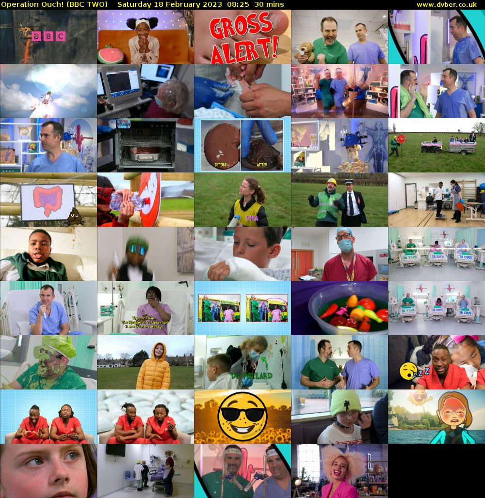 Operation Ouch! (BBC TWO) Saturday 18 February 2023 08:25 - 08:55