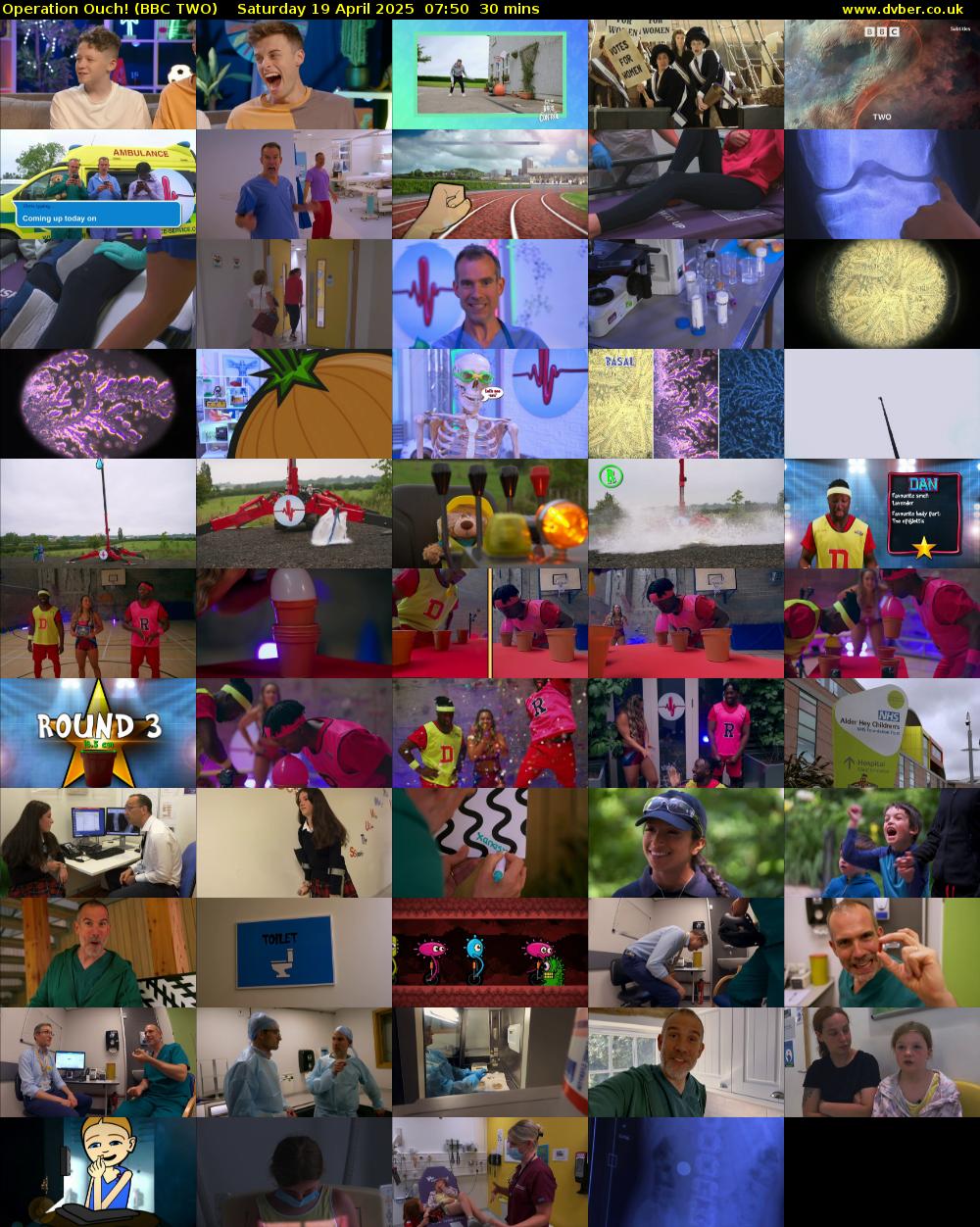 Operation Ouch! (BBC TWO) Saturday 19 April 2025 07:50 - 08:20