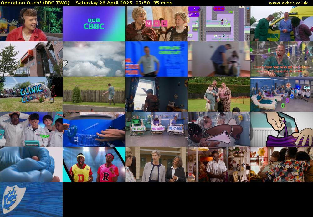 Operation Ouch! (BBC TWO) Saturday 26 April 2025 07:50 - 08:25