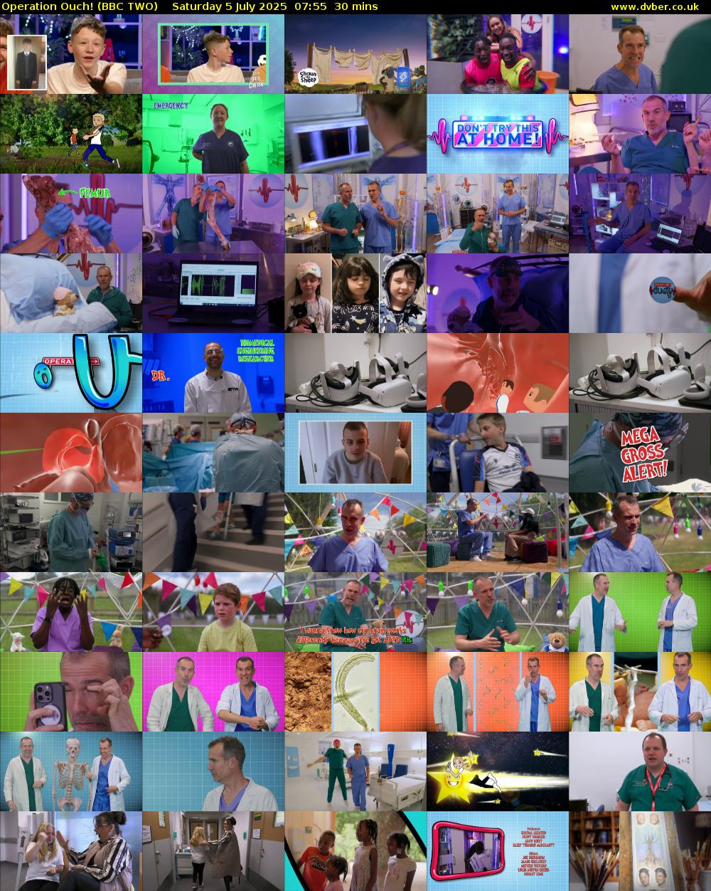 Operation Ouch! (BBC TWO) Saturday 5 July 2025 07:55 - 08:25