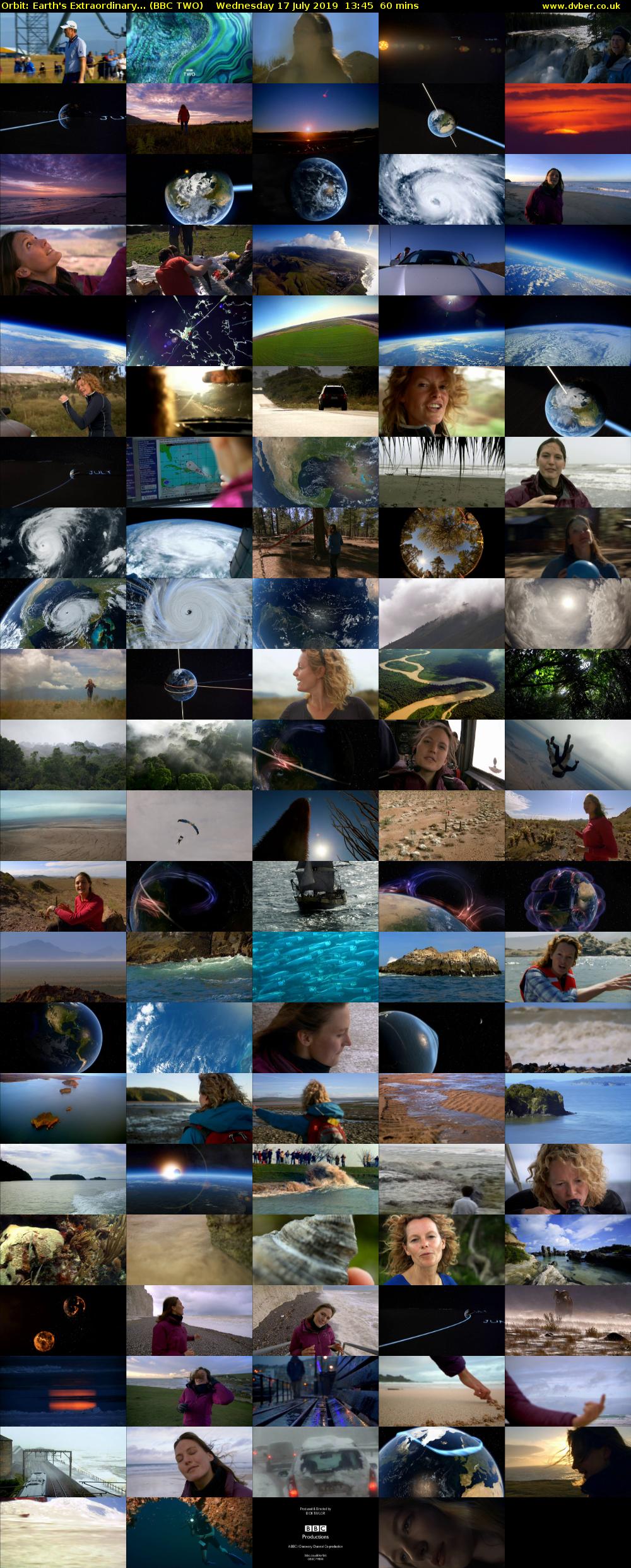 Orbit: Earth's Extraordinary... (BBC TWO) Wednesday 17 July 2019 13:45 - 14:45