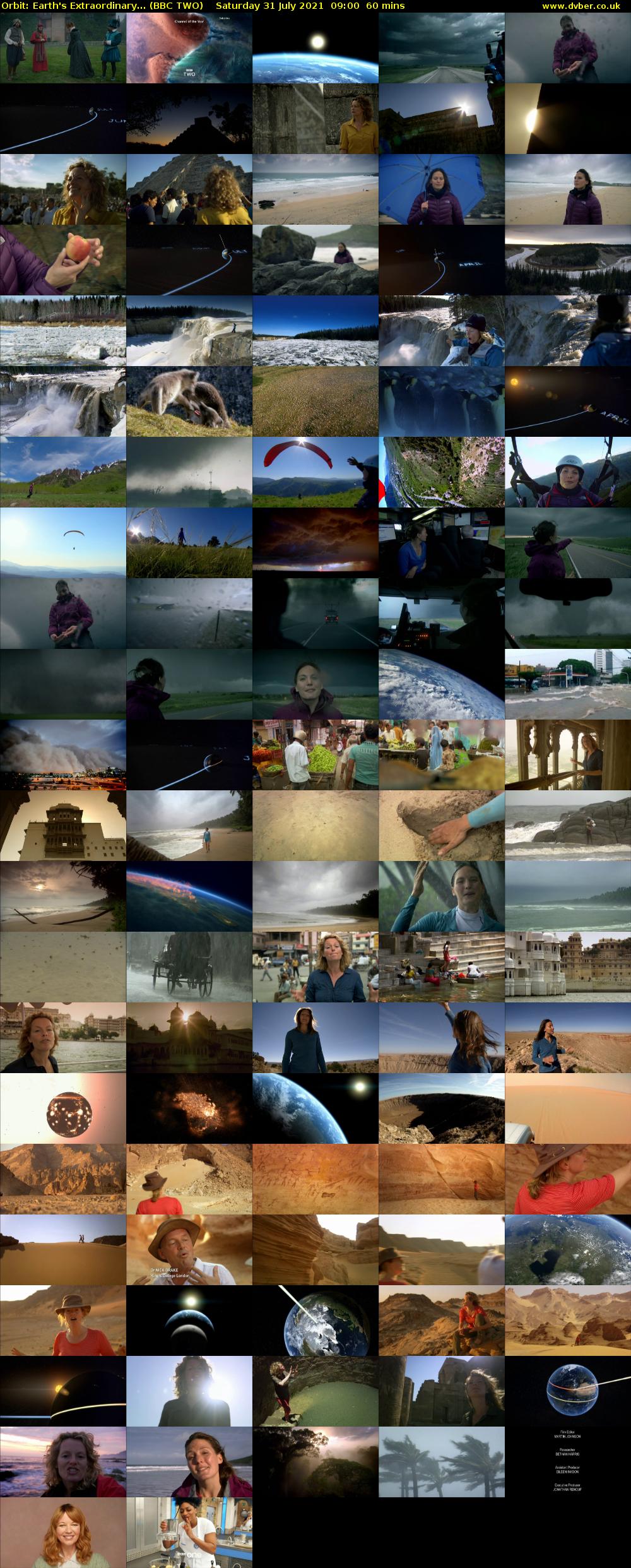 Orbit: Earth's Extraordinary... (BBC TWO) Saturday 31 July 2021 09:00 - 10:00