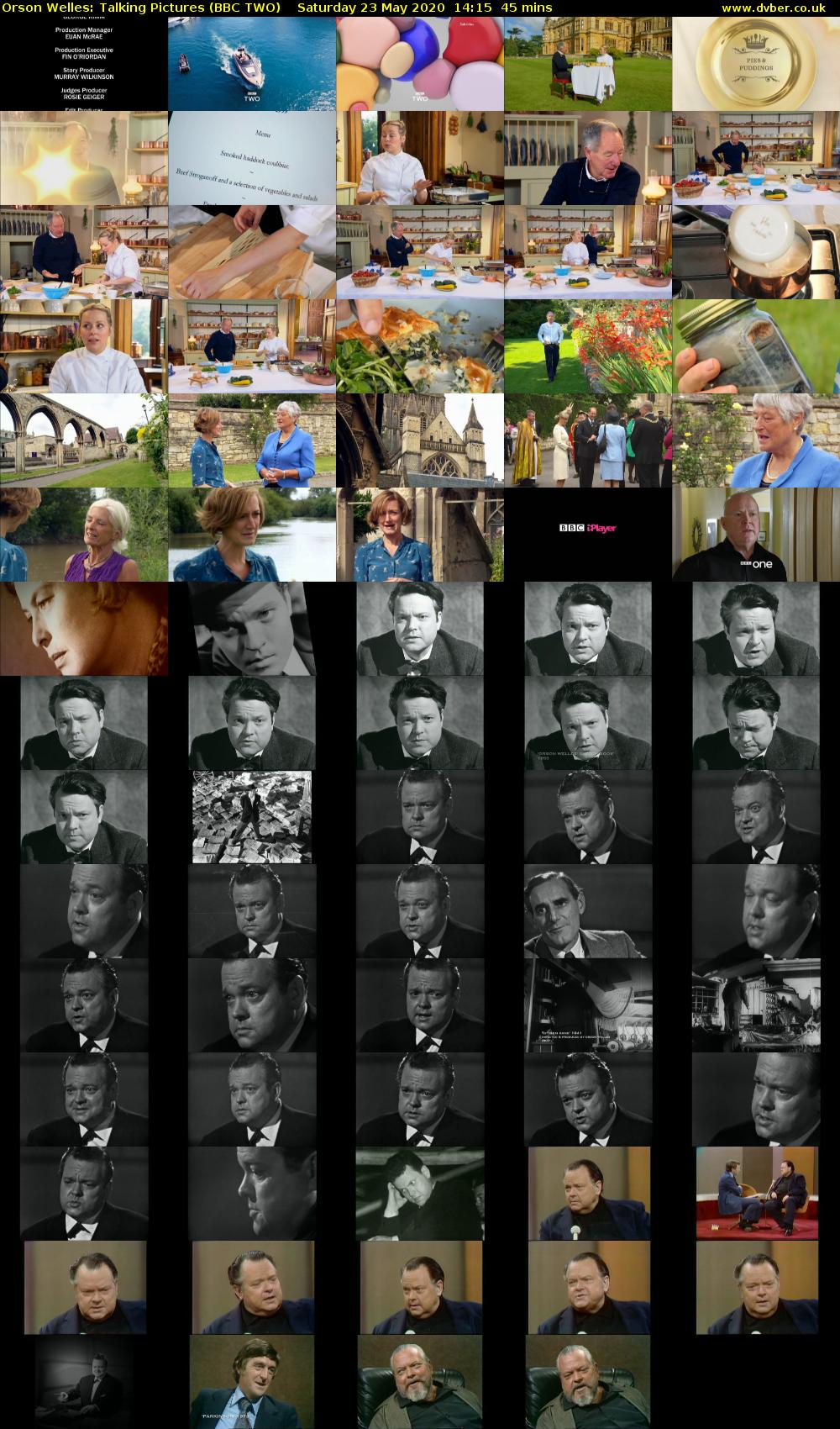 Orson Welles: Talking Pictures (BBC TWO) Saturday 23 May 2020 14:15 - 15:00