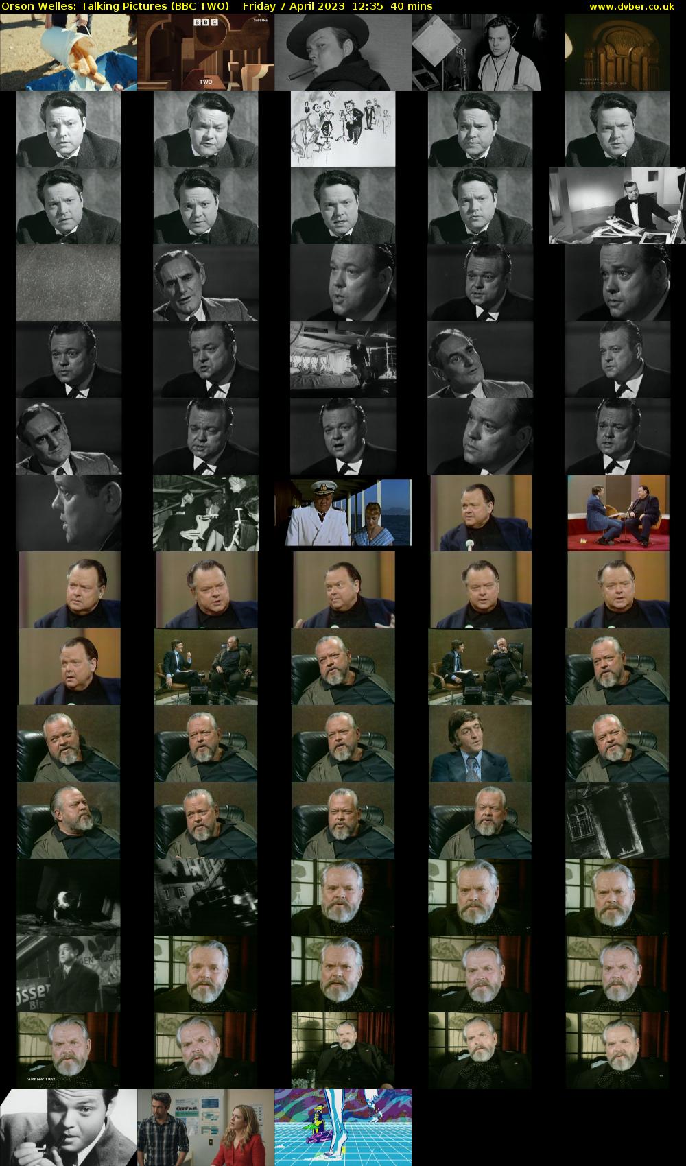 Orson Welles: Talking Pictures (BBC TWO) Friday 7 April 2023 12:35 - 13:15