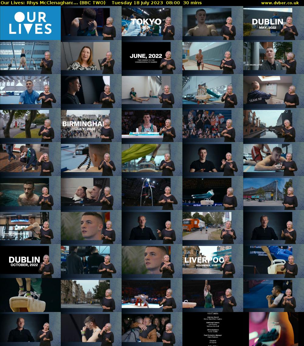 Our Lives: Rhys McClenaghan:... (BBC TWO) Tuesday 18 July 2023 08:00 - 08:30