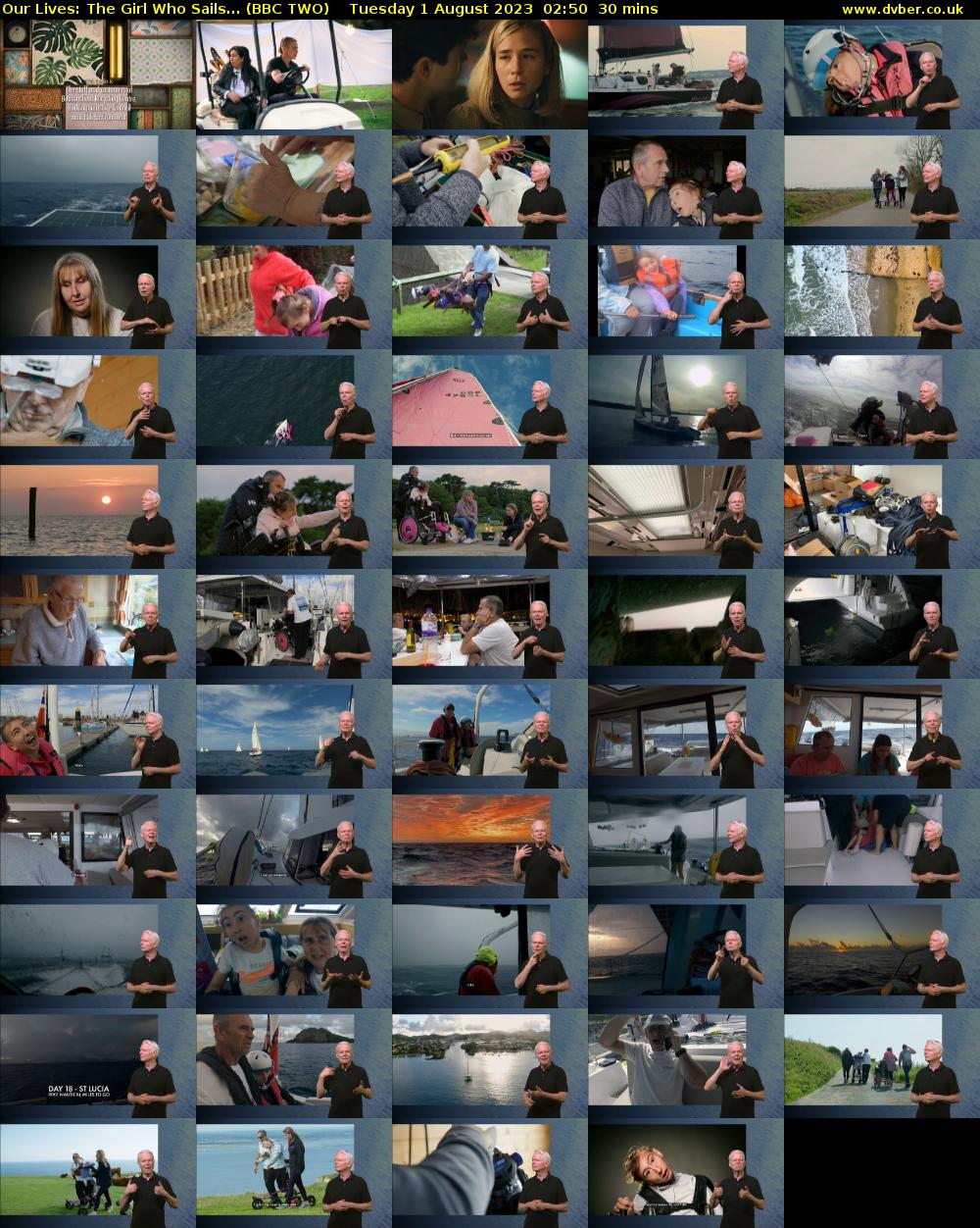 Our Lives: The Girl Who Sails... (BBC TWO) Tuesday 1 August 2023 02:50 - 03:20