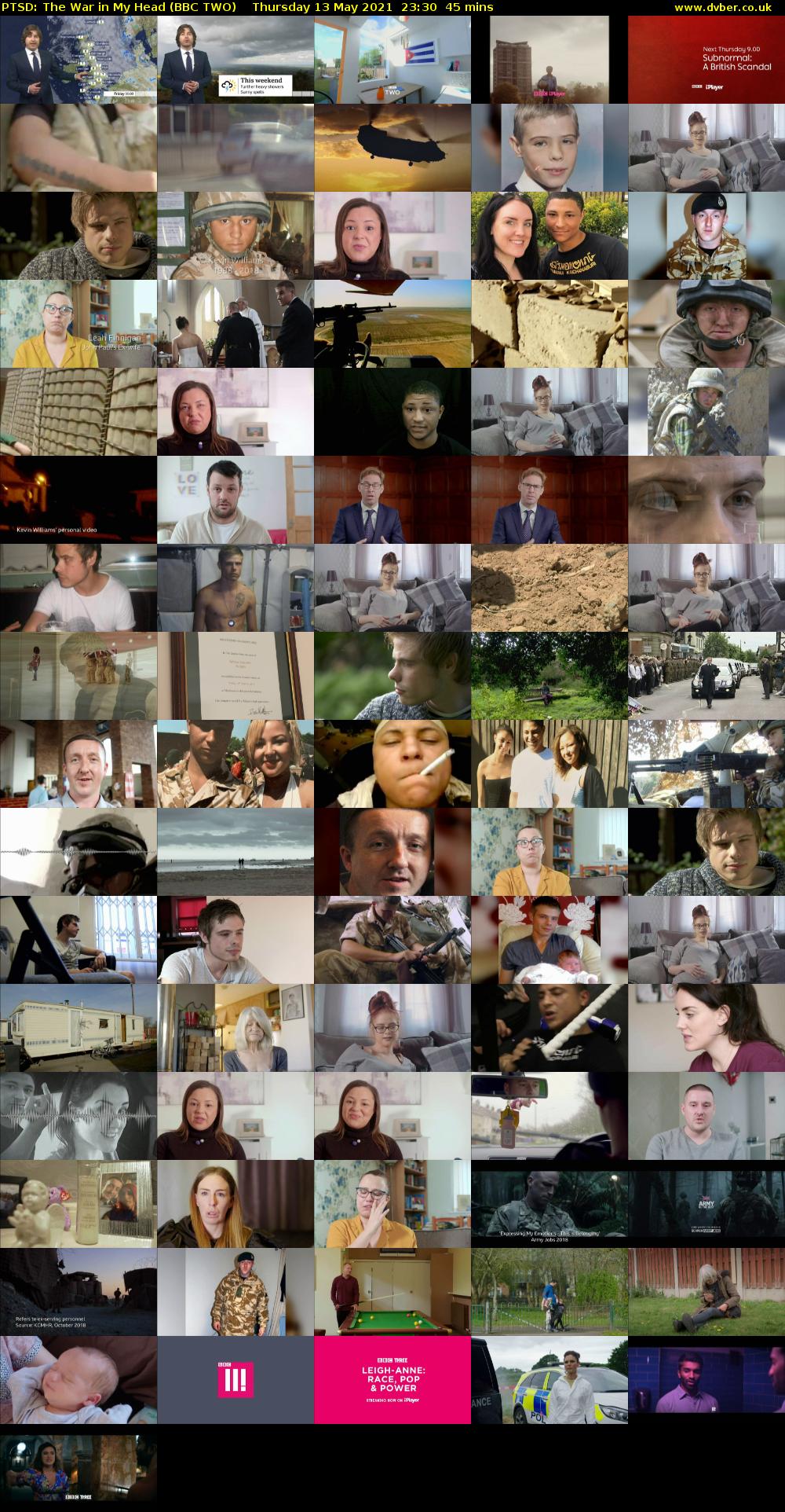 PTSD: The War in My Head (BBC TWO) Thursday 13 May 2021 23:30 - 00:15