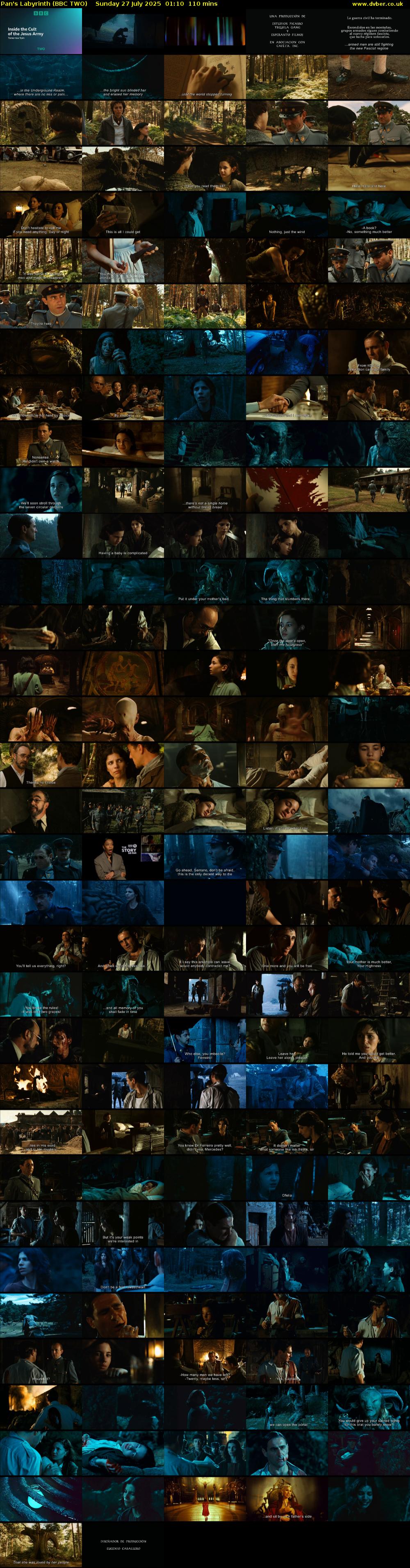 Pan's Labyrinth (BBC TWO) Sunday 27 July 2025 01:10 - 03:00