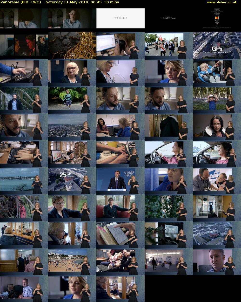 Panorama (BBC TWO) Saturday 11 May 2019 00:45 - 01:15