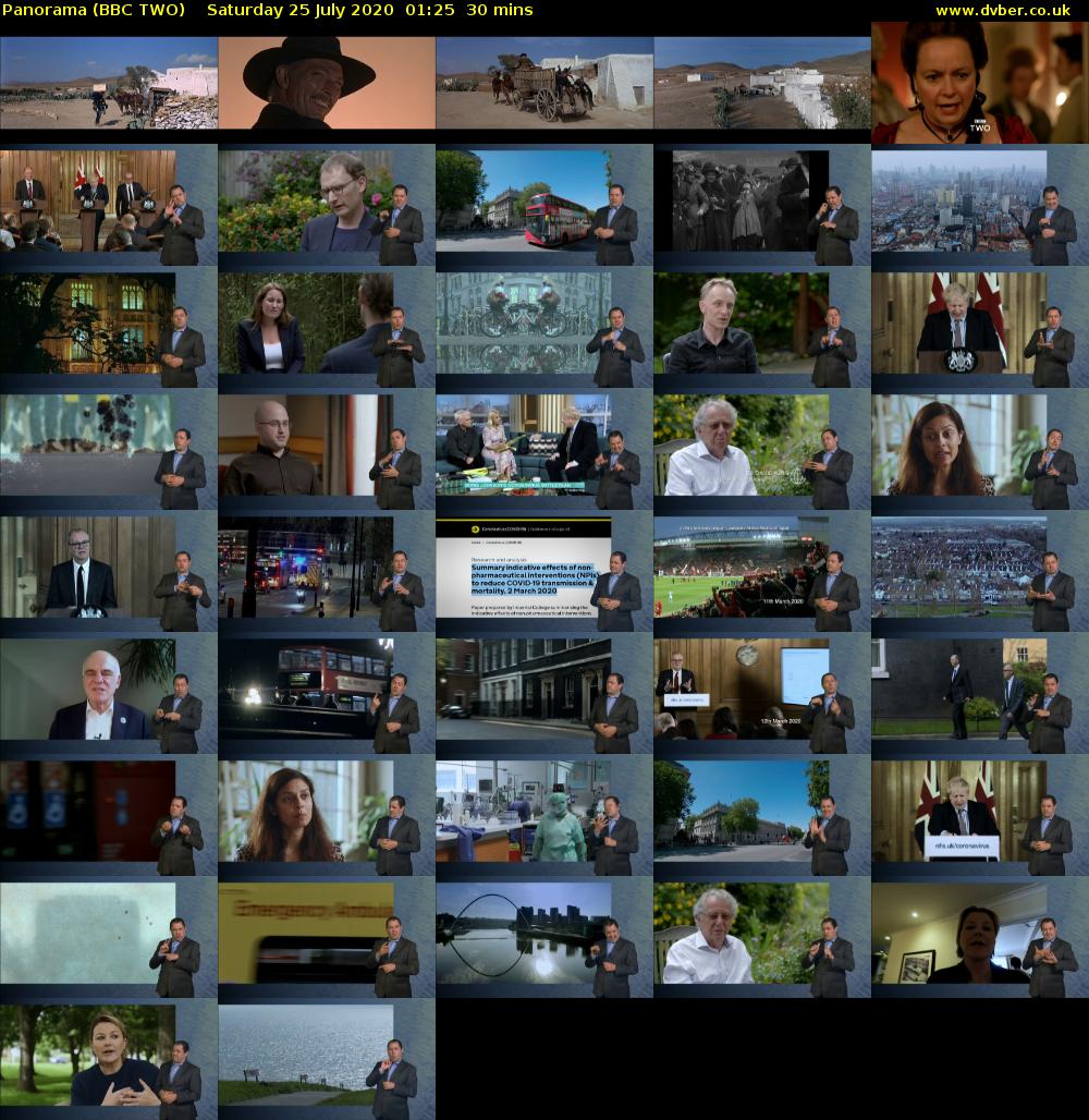 Panorama (BBC TWO) Saturday 25 July 2020 01:25 - 01:55