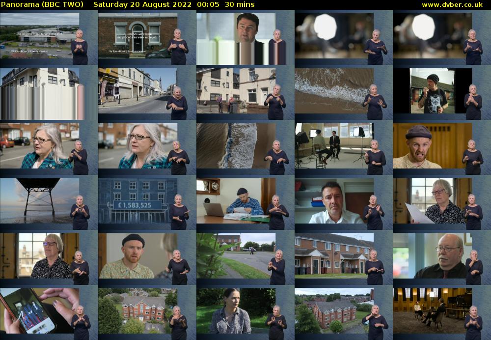Panorama (BBC TWO) Saturday 20 August 2022 00:05 - 00:35