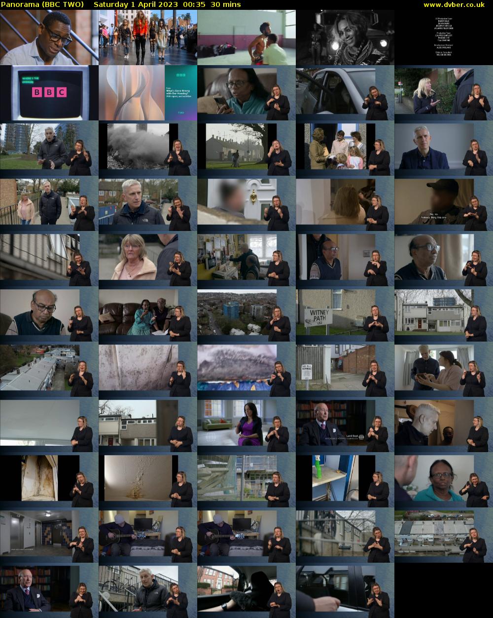 Panorama (BBC TWO) Saturday 1 April 2023 00:35 - 01:05