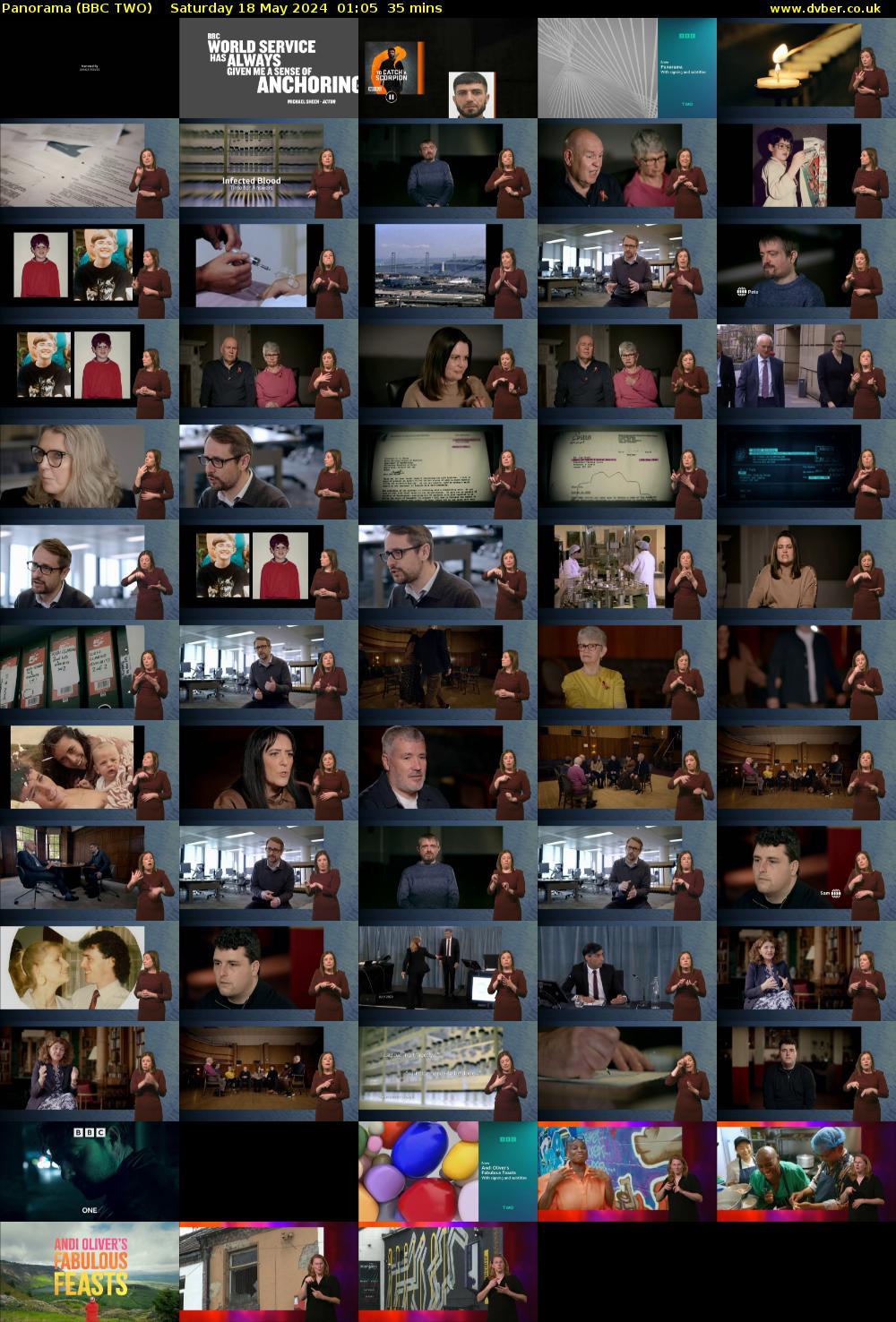 Panorama (BBC TWO) Saturday 18 May 2024 01:05 - 01:40