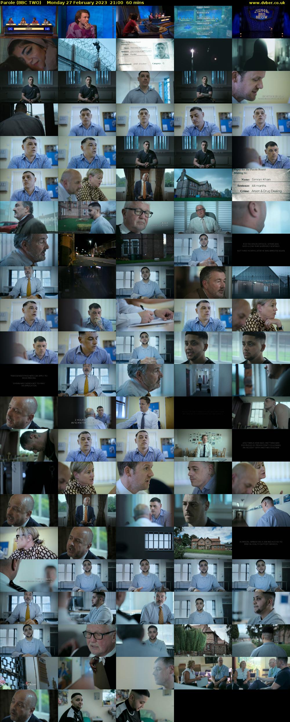 Parole (BBC TWO) Monday 27 February 2023 21:00 - 22:00