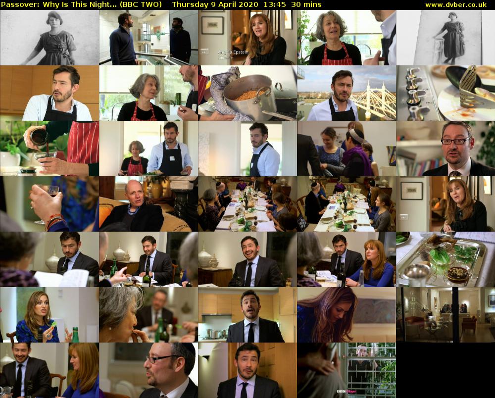 Passover: Why Is This Night... (BBC TWO) Thursday 9 April 2020 13:45 - 14:15