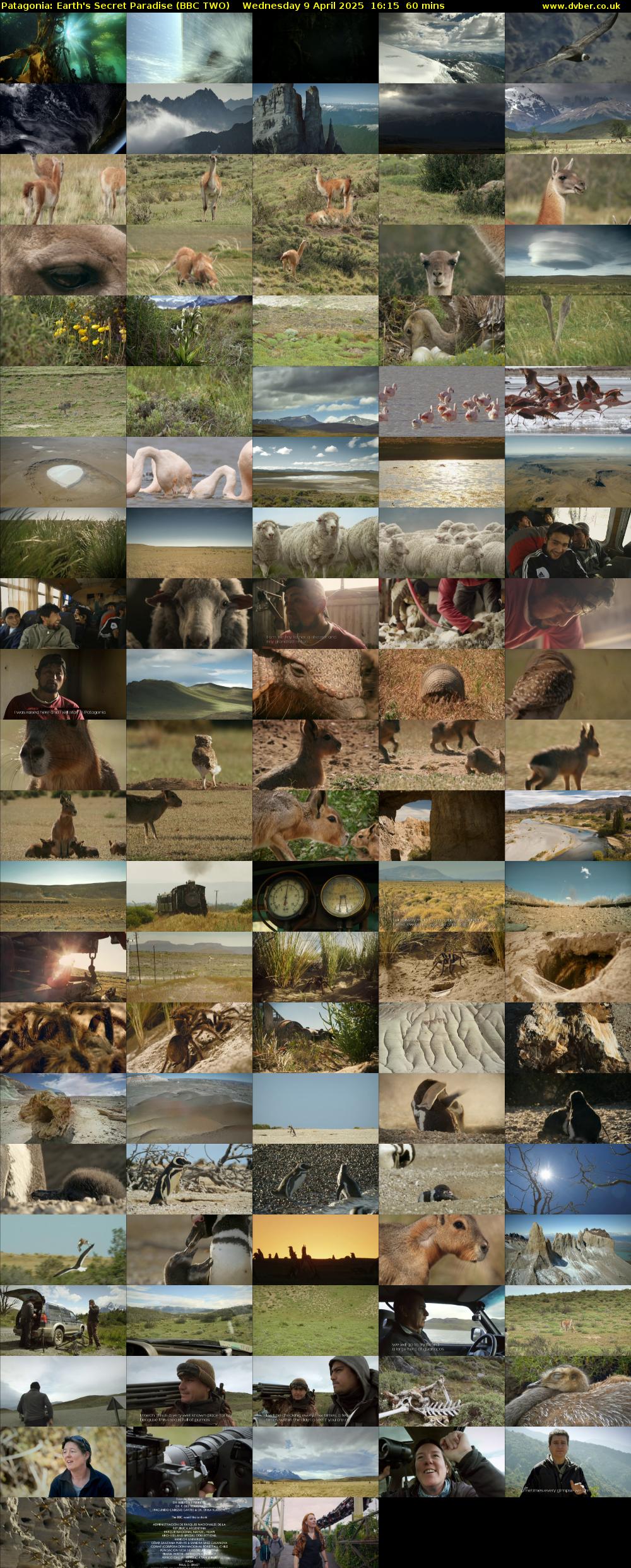 Patagonia: Earth's Secret Paradise (BBC TWO) Wednesday 9 April 2025 16:15 - 17:15