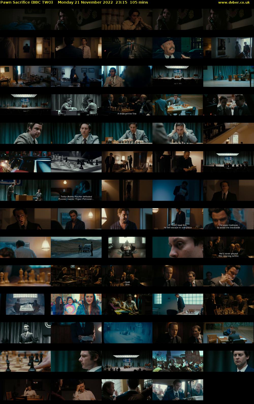 Pawn Sacrifice (BBC TWO) Monday 21 November 2022 23:15 - 01:00