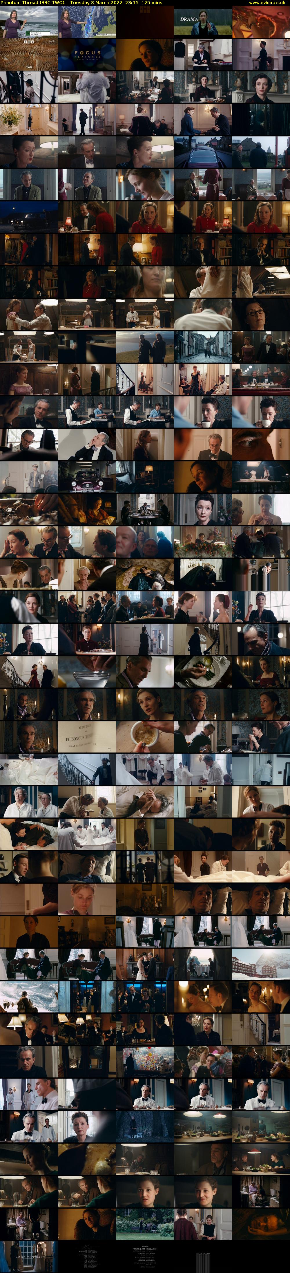 Phantom Thread (BBC TWO) Tuesday 8 March 2022 23:15 - 01:20