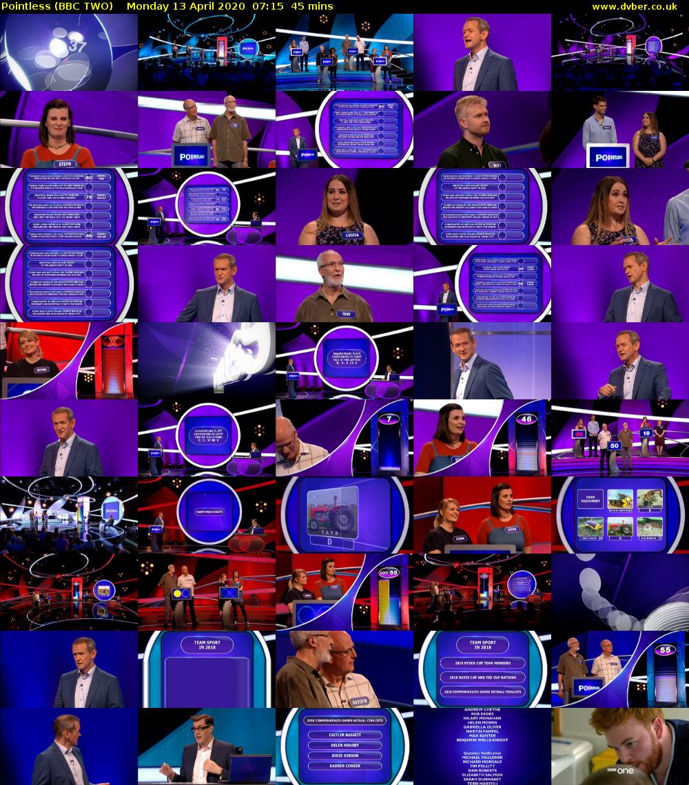 Pointless (BBC TWO) Monday 13 April 2020 07:15 - 08:00