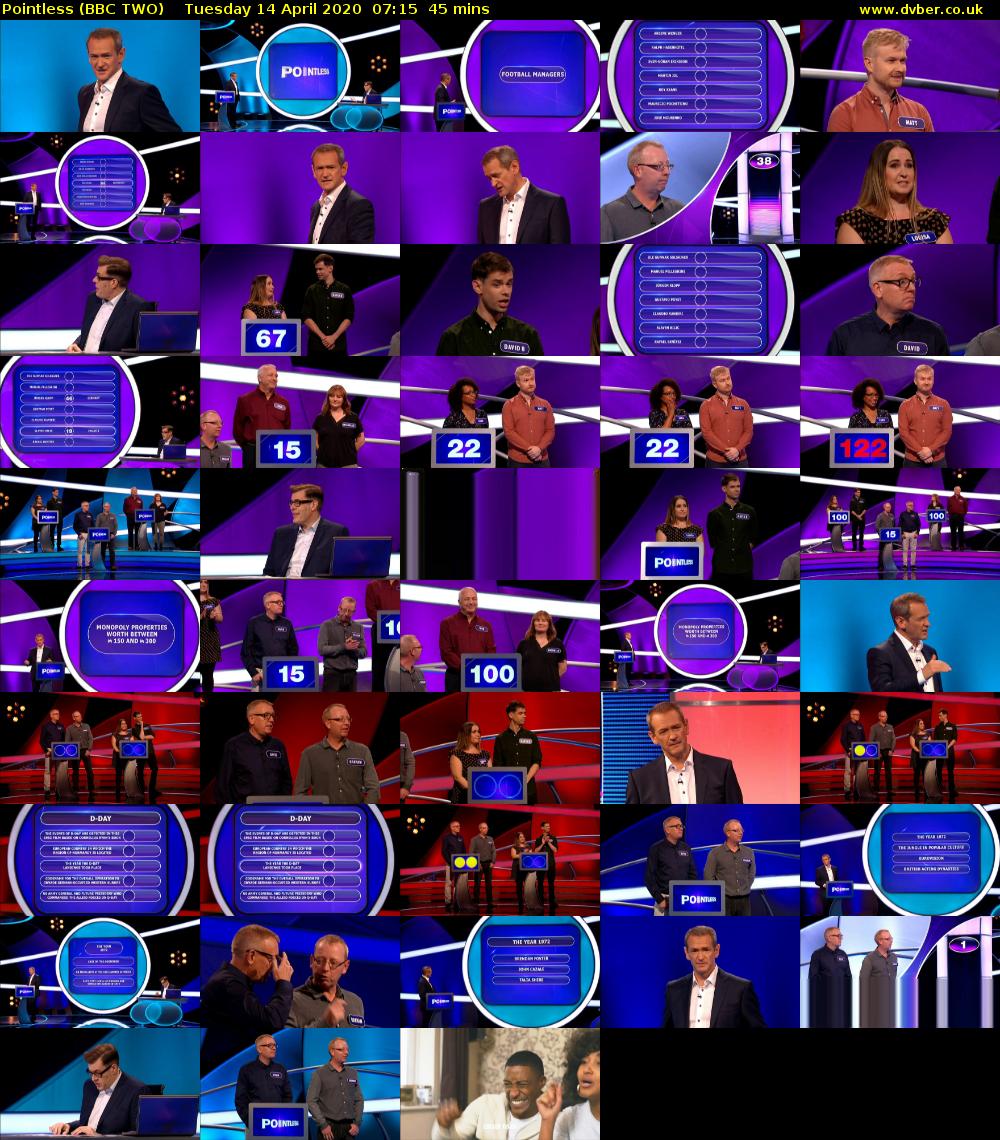 Pointless (BBC TWO) Tuesday 14 April 2020 07:15 - 08:00