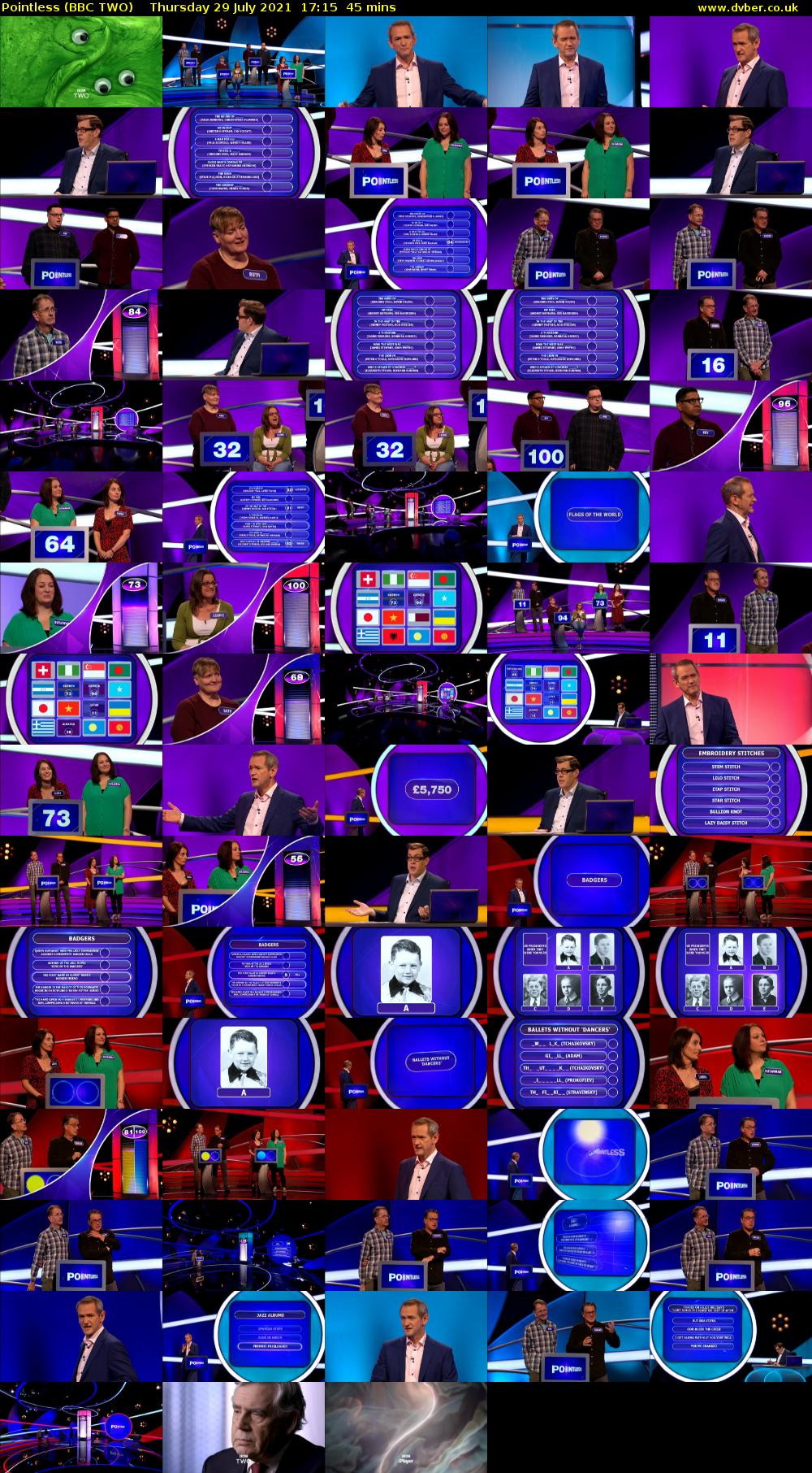 Pointless (BBC TWO) Thursday 29 July 2021 17:15 - 18:00