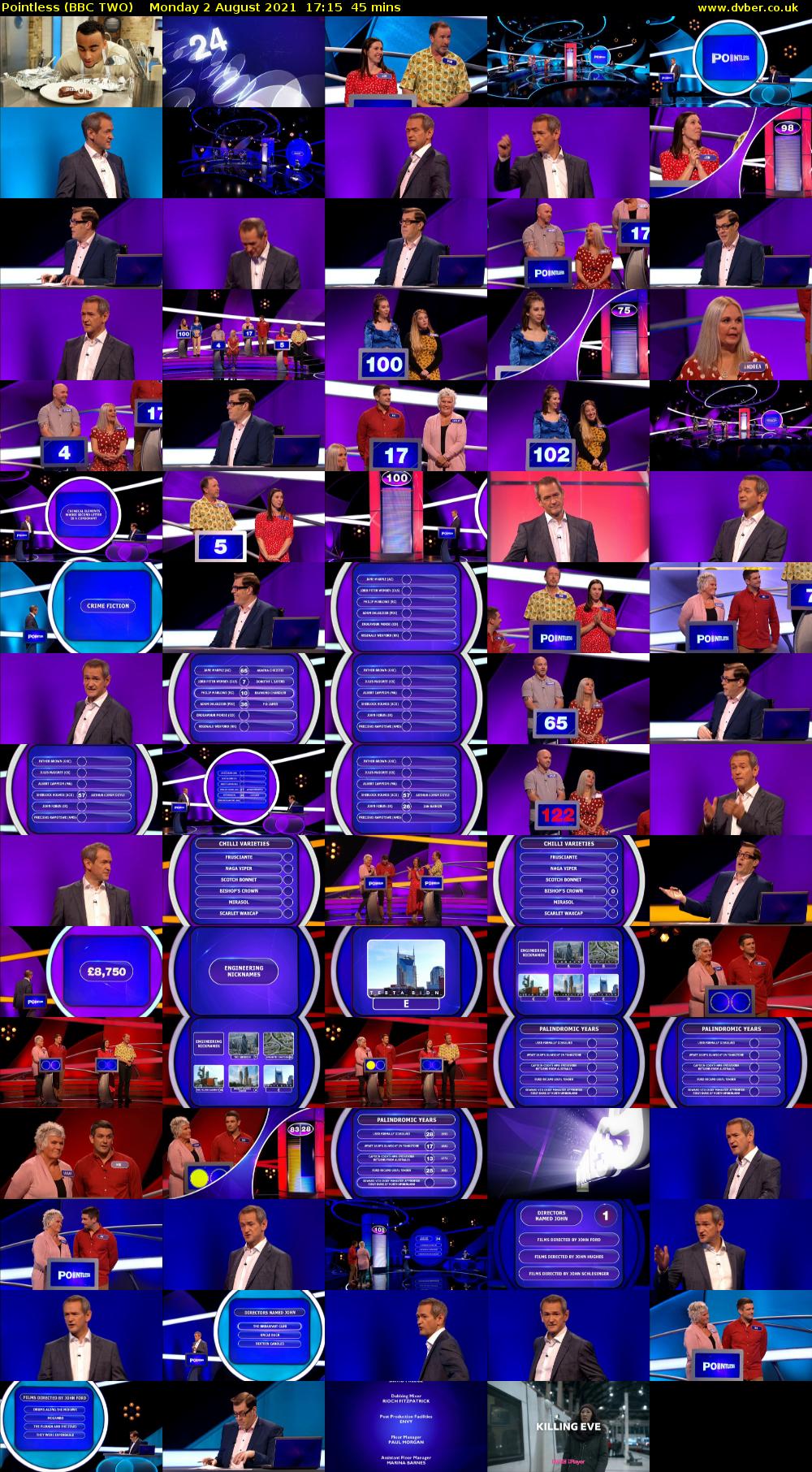 Pointless (BBC TWO) Monday 2 August 2021 17:15 - 18:00