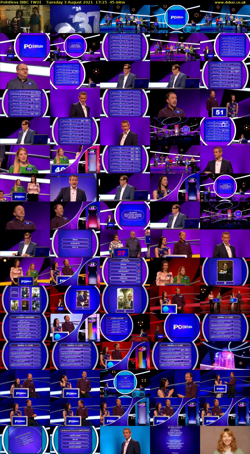 Pointless (BBC TWO) Tuesday 3 August 2021 17:15 - 18:00