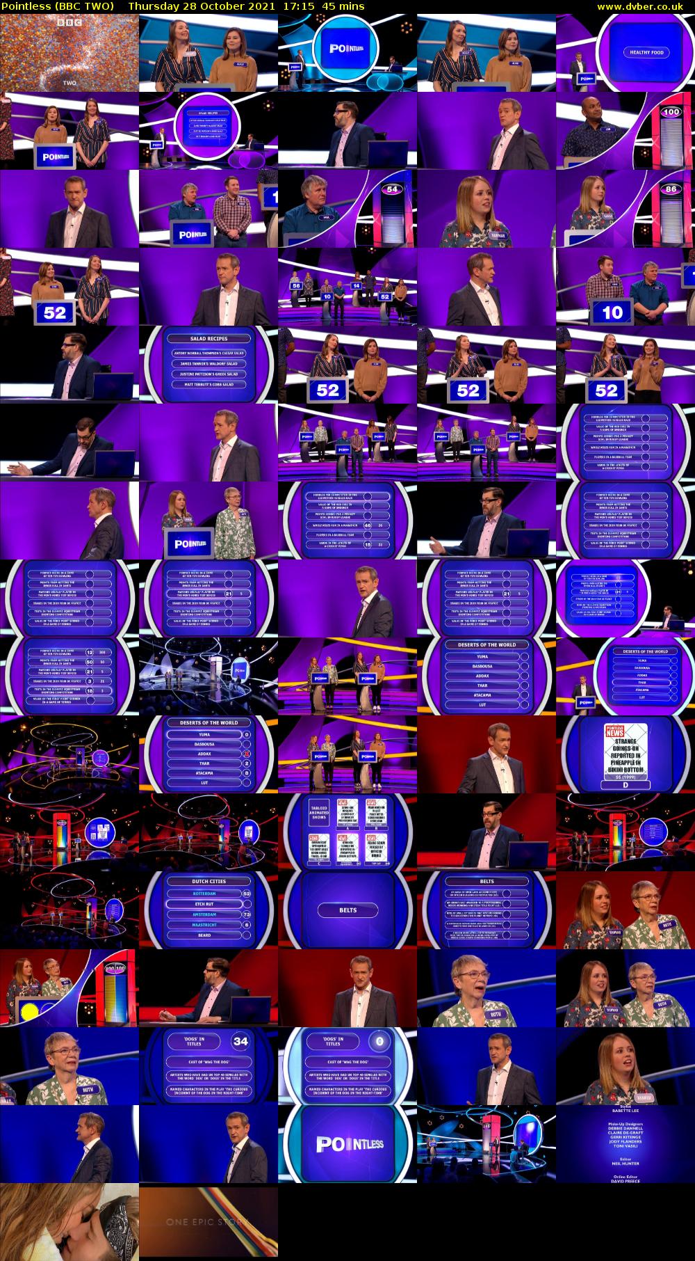 Pointless (BBC TWO) Thursday 28 October 2021 17:15 - 18:00