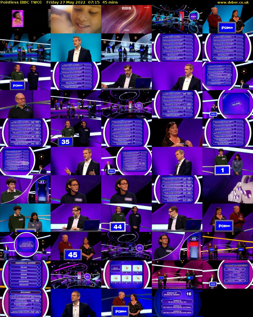 Pointless (BBC TWO) Friday 27 May 2022 07:15 - 08:00