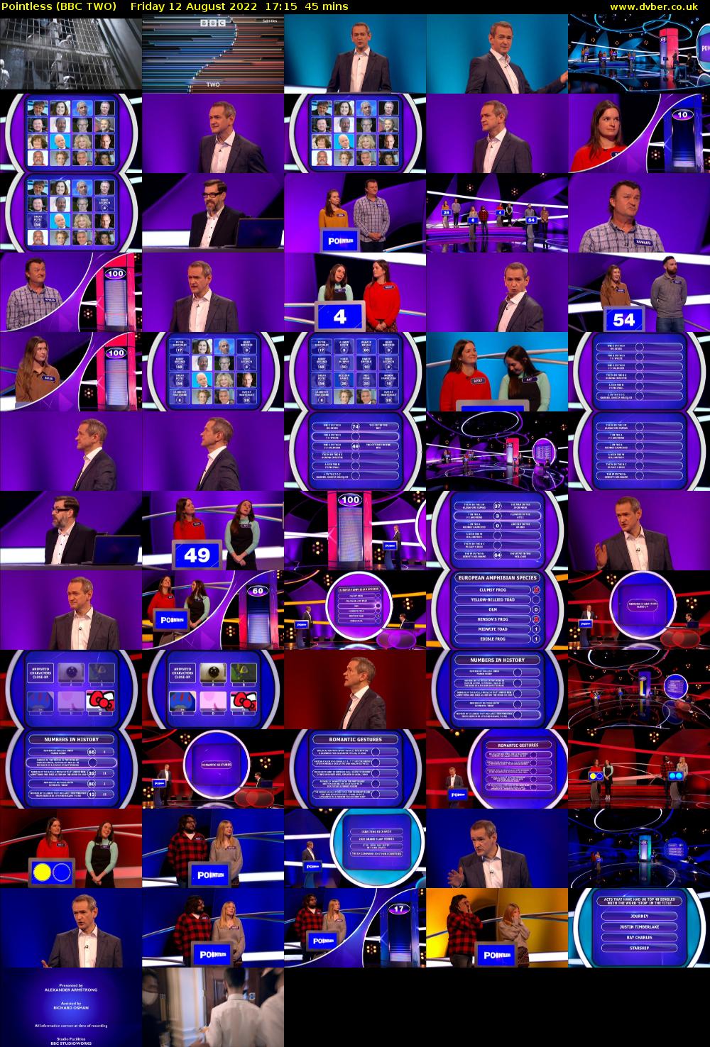 Pointless (BBC TWO) Friday 12 August 2022 17:15 - 18:00