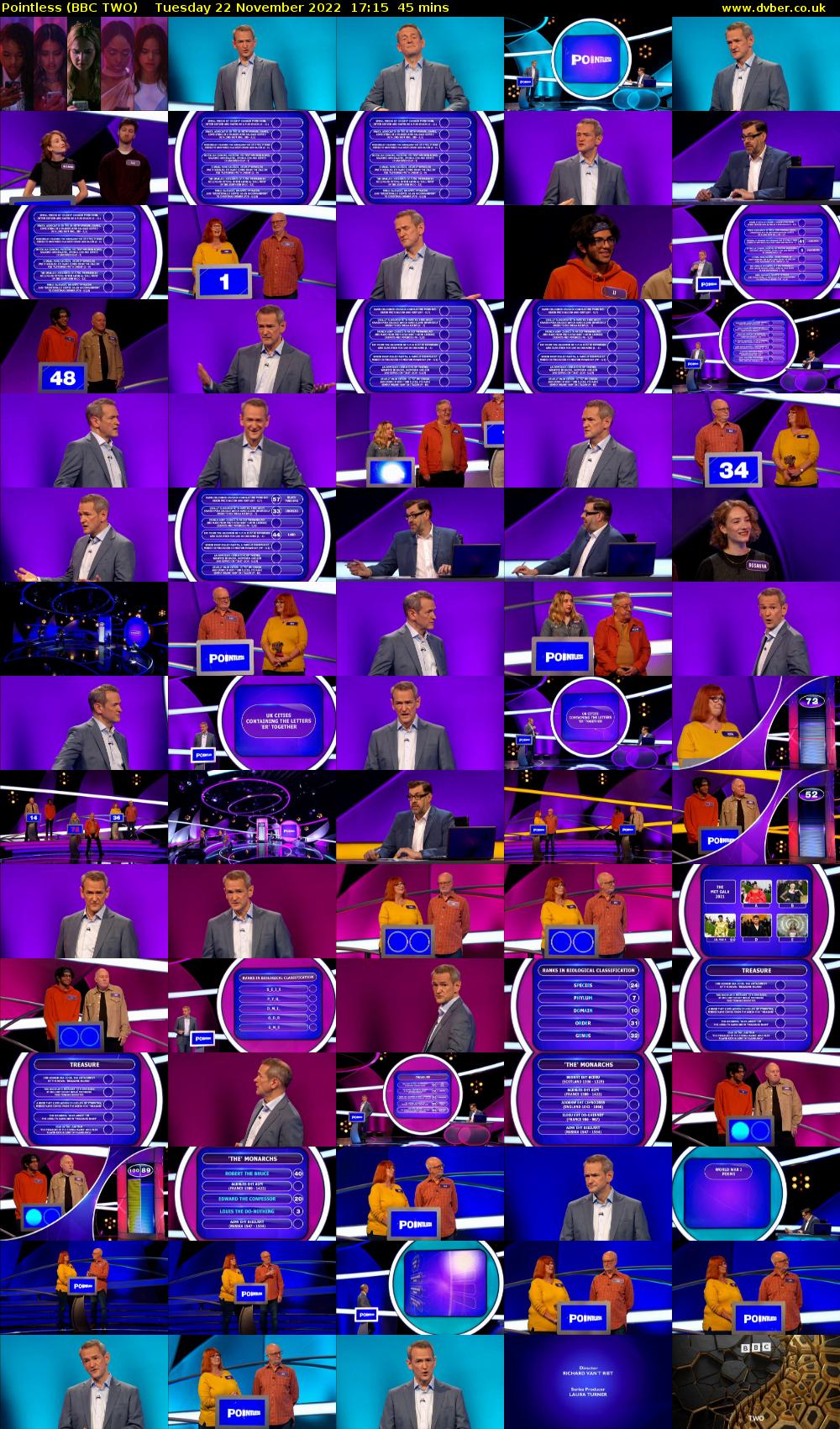Pointless (BBC TWO) Tuesday 22 November 2022 17:15 - 18:00