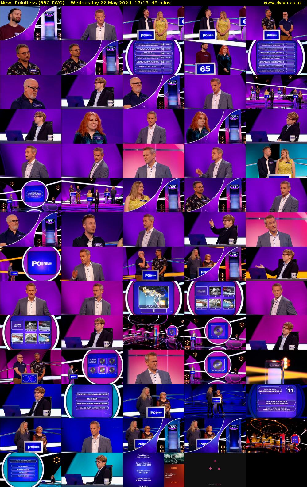 Pointless (BBC TWO) Wednesday 22 May 2024 17:15 - 18:00