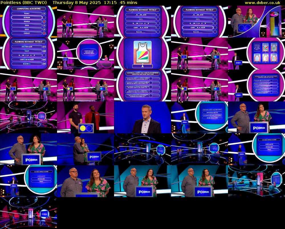 Pointless (BBC TWO) Thursday 8 May 2025 17:15 - 18:00