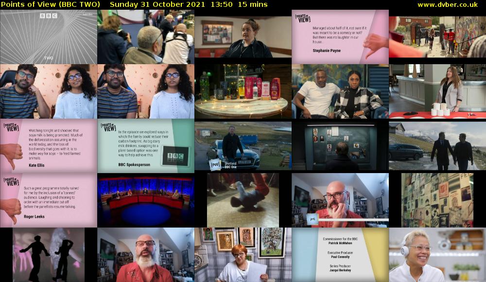 Points of View (BBC TWO) Sunday 31 October 2021 13:50 - 14:05