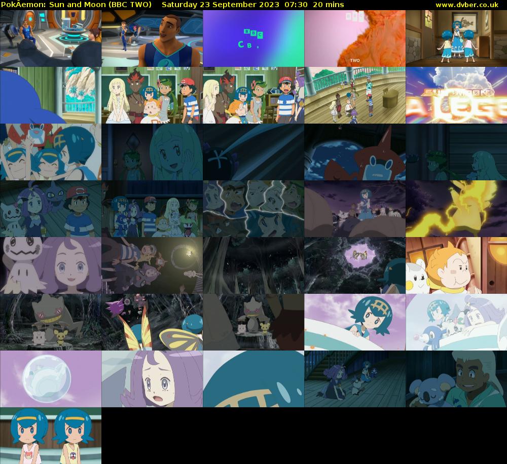 PokÂemon: Sun and Moon (BBC TWO) Saturday 23 September 2023 07:30 - 07:50