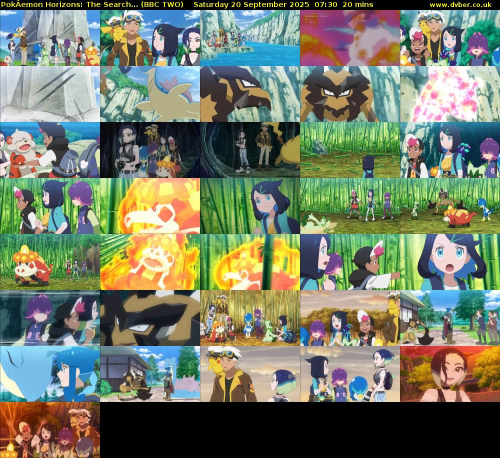 PokÂemon Horizons: The Search... (BBC TWO) Saturday 20 September 2025 07:30 - 07:50