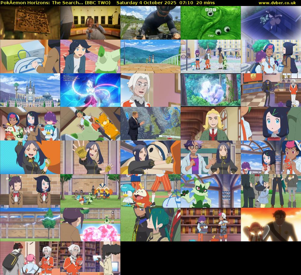 PokÂemon Horizons: The Search... (BBC TWO) Saturday 4 October 2025 07:10 - 07:30